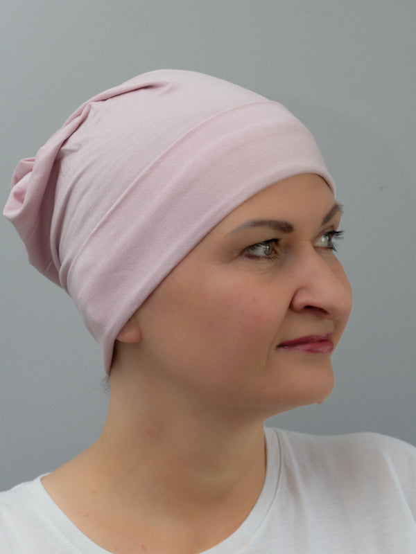 Lightweight bamboo sleep cap with no lining, ideal for sensitive or delicate skin