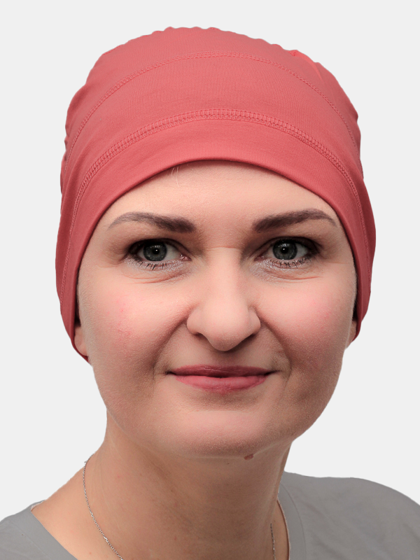 Soft bamboo sleep cap with no lining, also a comfy turban for wearing at home