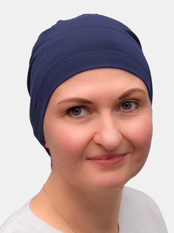 Comfortable, unlined bamboo sleep cap, also a soft turban for wearing around the house for bald head