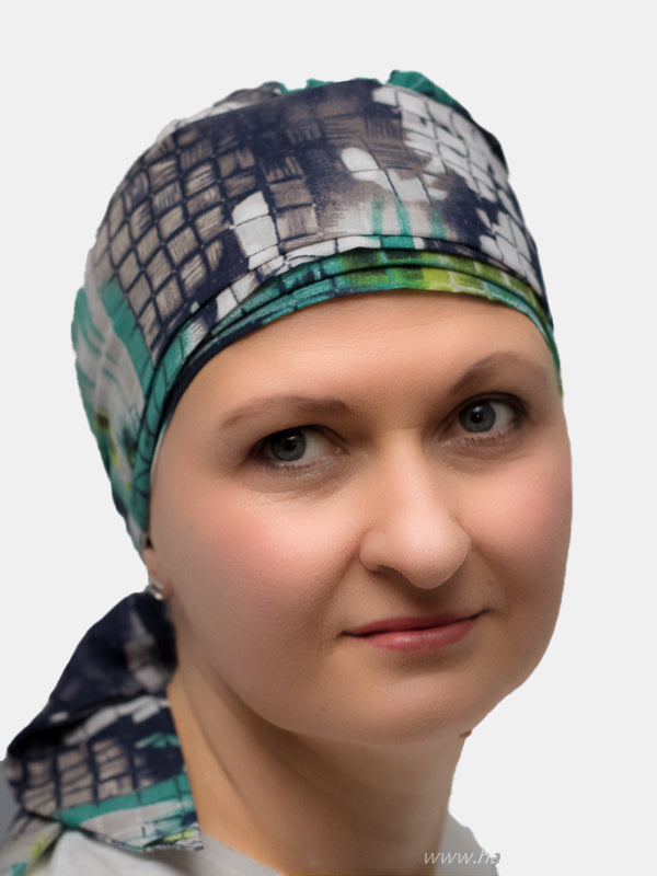 Beautiful cotton scarf, lightweight and comfortable, perfect for daily wear or formal events during cancer treatment