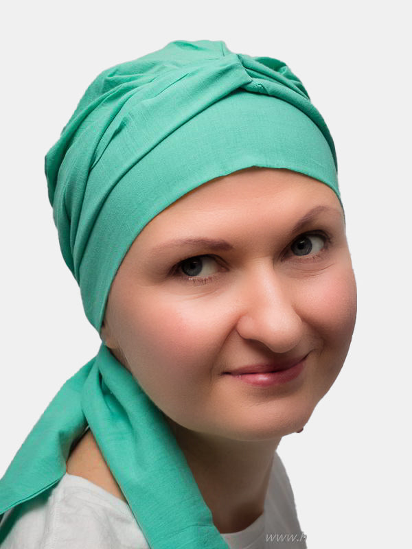 Affordable and elegant cotton scarf, ideal for women with hair loss due to chemo or alopecia