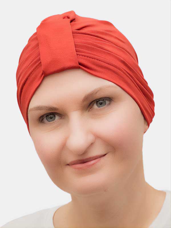 Fashionable turban for cancer and chemo patients, made from bamboo