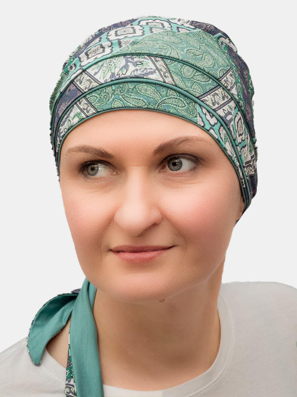 High-quality bamboo head scarves with lining, ideal for sensitive scalps from alopecia