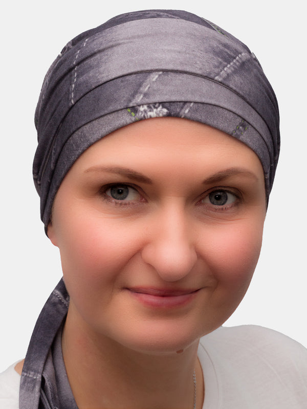 Comfortable bamboo scarf, easy to tie, great for cancer and hair loss