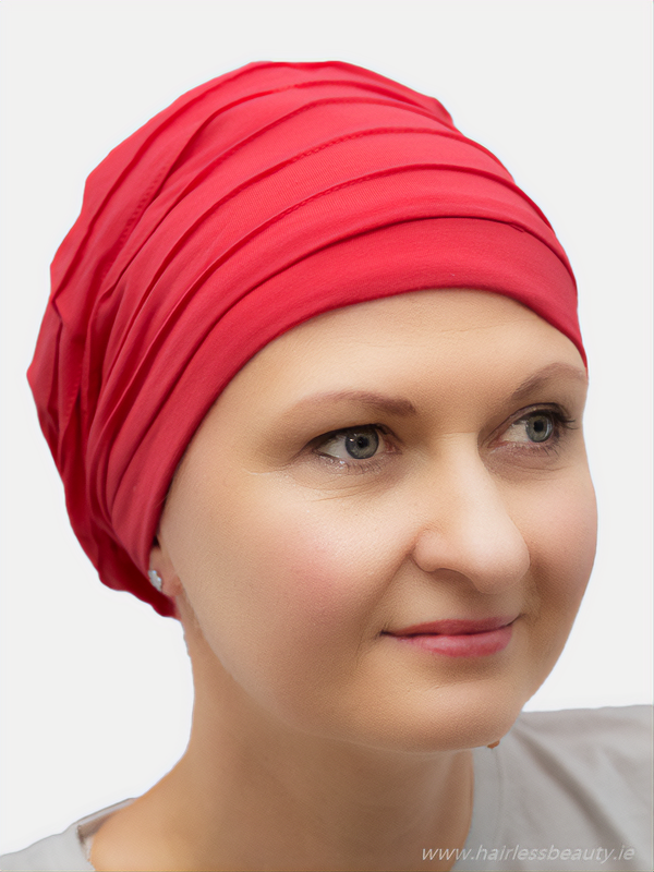 Simple and light Oleander beanie, designed for comfort during hair loss