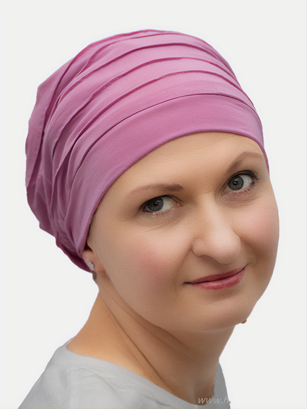 Oleander lilac beanie, soft, lined, and ideal for chemo, cancer, and alopecia