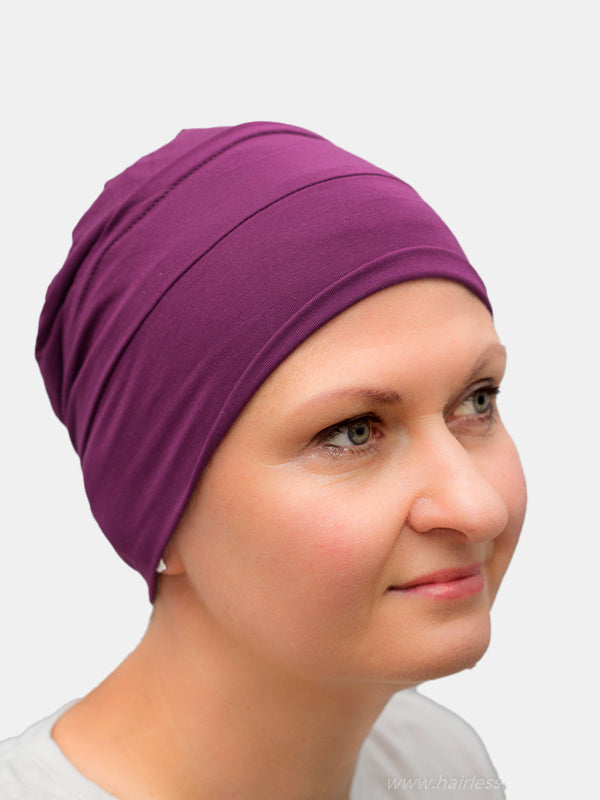 Comfortable Poppy hat, ideal for sensitive scalps from chemo