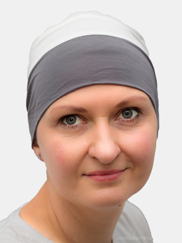 Comfortable Poppy turban for indoor and outdoor use, ideal for cancer patients