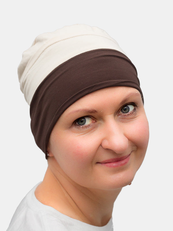 Poppy hat, reversible and soft for medical hair loss