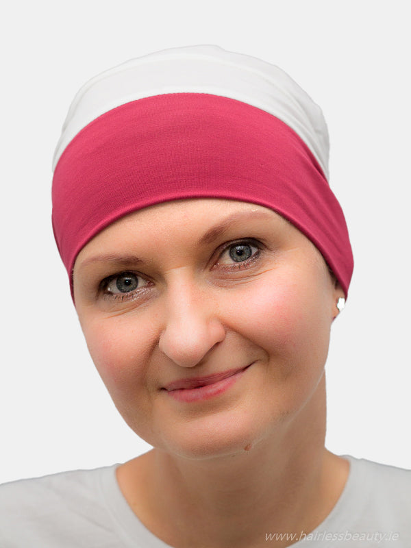 Reversible Poppy bamboo hat, soft for sensitive scalps from chemo