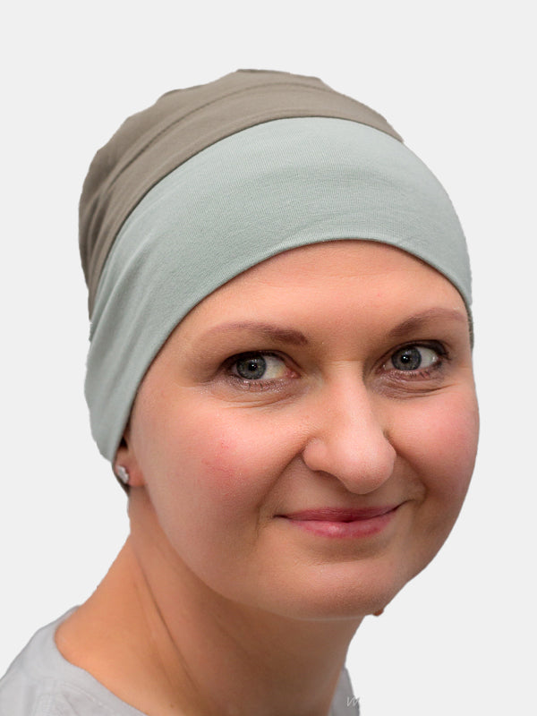 Soft, simple Poppy headwear, perfect for women with sensitive scalps