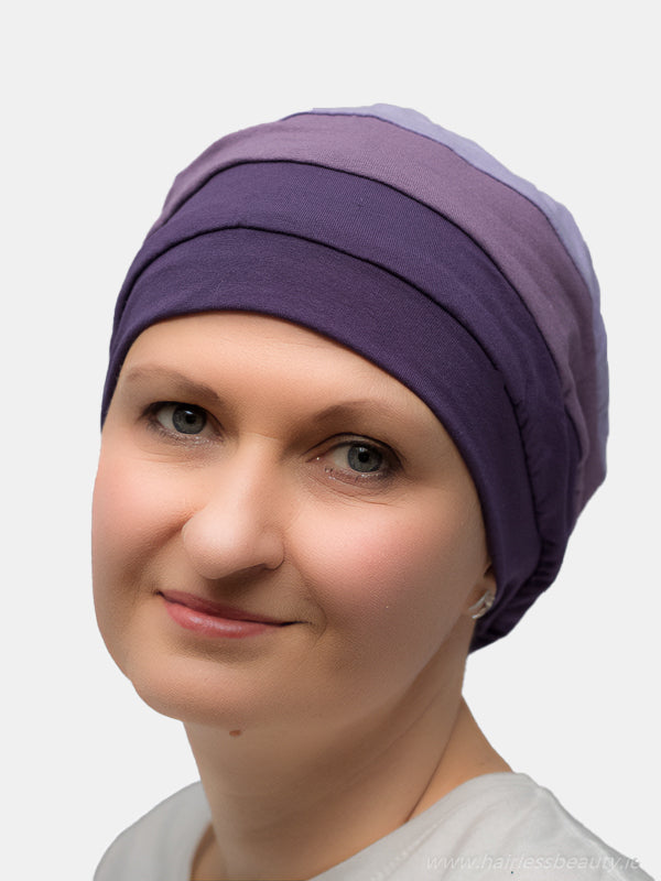 Chic Snowdrop turban, prevents flat look, perfect for medical hair loss.