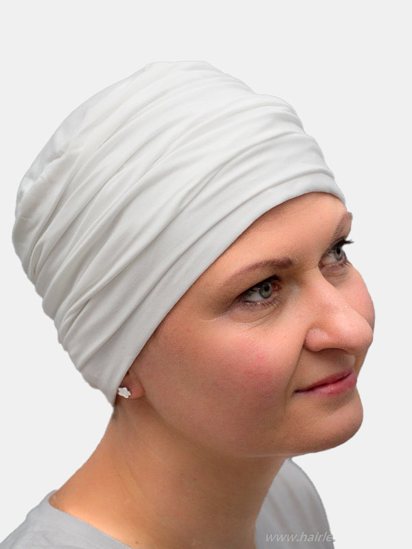 Wrinkled Sunflower turban, adds volume for alopecia patients