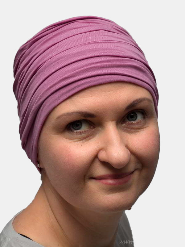 Soft Sunflower turban, lined for comfort, great for chemo and hair loss